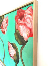 Load image into Gallery viewer, Three Poppy Pods Opening 40" x 40" Painting On Canvas 2003