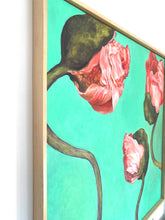 Load image into Gallery viewer, Three Poppy Pods Opening 40&quot; x 40&quot; Painting On Canvas 2003
