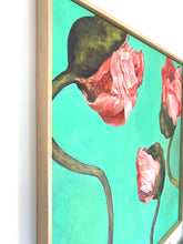 Load image into Gallery viewer, Three Poppy Pods Opening 40" x 40" Painting On Canvas 2003