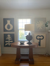 Load image into Gallery viewer, "Bee Balm" SIMPLE SHAPES Original Painting On Canvas 24" x 30"