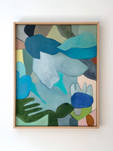 Load image into Gallery viewer, Tumbling Turquoise Original Abstract Oil Painting 24" x 30"