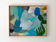 Load image into Gallery viewer, Tumbling Turquoise Original Abstract Oil Painting 24" x 30"