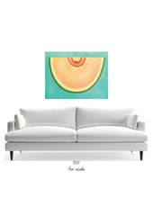 Load image into Gallery viewer, Cantaloupe Slice Original Oil Painting On Canvas 36" x 48"