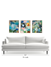 Load image into Gallery viewer, Tumbling Turquoise Original Abstract Oil Painting 24" x 30"