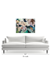 Load image into Gallery viewer, Jade Floral Abstraction 2 Original Abstract Oil Painting 36 x 48