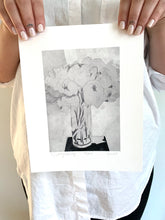 Load image into Gallery viewer, 8" x 10" Peony Bouquet Sketch Mini Giclee (ltd ed/50)