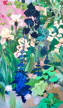 Load image into Gallery viewer, Pink Wall Garden 36" x 60" Original OIl Painting