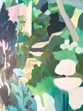 Load image into Gallery viewer, Pink Wall Garden 36" x 60" Original OIl Painting