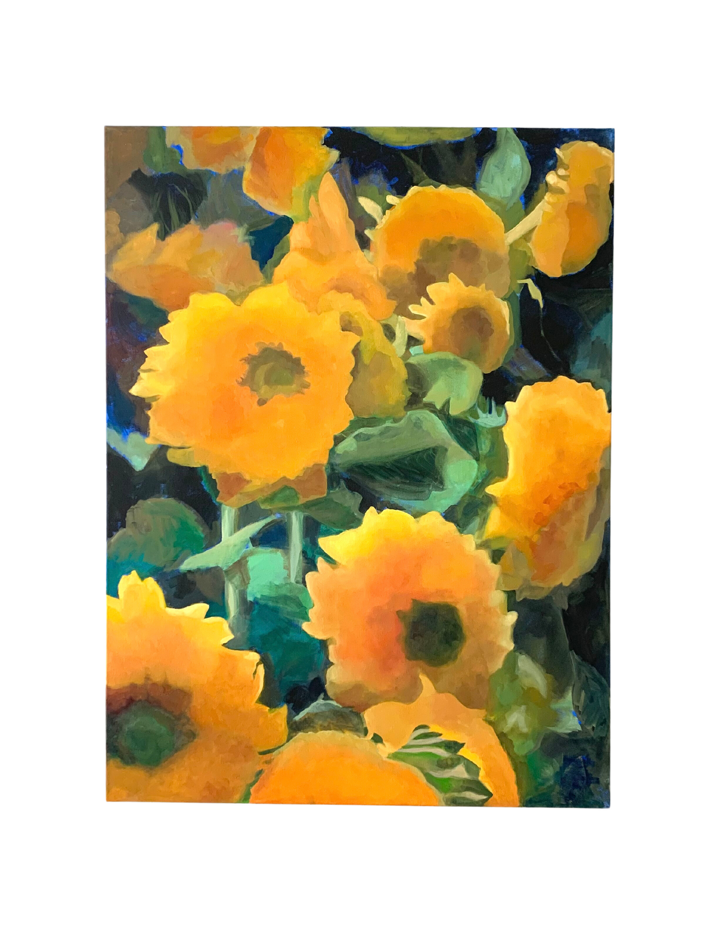 Sunflower Field 1 Original Oil Painting On Canvas