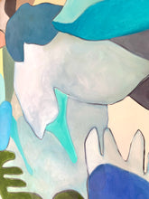 Load image into Gallery viewer, Tumbling Turquoise Original Abstract Oil Painting 24" x 30"