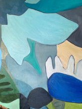 Load image into Gallery viewer, 'Tumbling Turquoise' Original Abstract Oil Painting by Neicy Frey 2026