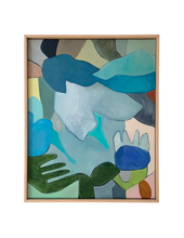 Load image into Gallery viewer, Tumbling Turquoise Original Abstract Oil Painting 24" x 30"