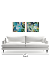 Load image into Gallery viewer, Tumbling Turquoise Original Abstract Oil Painting 24" x 30"