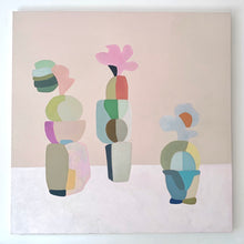 Load image into Gallery viewer, Vases Still Life On Putty 1 Original Abstract Oil Painting 40" x 40"