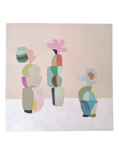 Load image into Gallery viewer, Vases Still Life On Putty 1 Original Abstract Oil Painting 40" x 40"