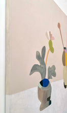 Load image into Gallery viewer, Vases Still Life On Putty 2 Original Abstract Oil Painting 40" x 40"