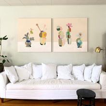 Load image into Gallery viewer, Vases Still Life On Putty 1 Original Abstract Oil Painting 40" x 40"