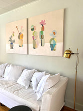 Load image into Gallery viewer, Vases Still Life On Putty 2 Original Abstract Oil Painting 40" x 40"