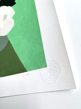 Load image into Gallery viewer, White Peony Bouquet In A Jade Room Giclee