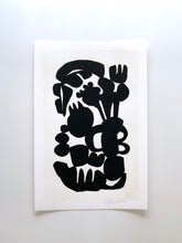 Load image into Gallery viewer, Brutalist Bouquet Black And White Abstraction Giclee