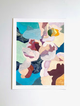 Load image into Gallery viewer, Turquoise Floral Abstraction Giclee