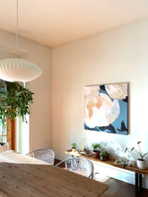 Load image into Gallery viewer, White Peonies on Slate Blue 2 Giclee