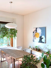 Load image into Gallery viewer, White Peony on Slate Blue 1 Giclee