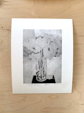 Load image into Gallery viewer, 8" x 10" Peony Bouquet Sketch Mini Giclee (ltd ed/50)