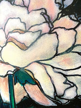 Load image into Gallery viewer, Blush Peony On Jet Giclee 12" x 16"