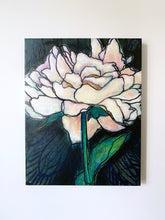 Load image into Gallery viewer, Blush Peony On Jet Giclee 12" x 16"