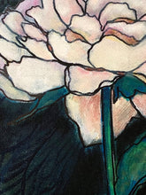 Load image into Gallery viewer, Blush Peony On Jet Giclee 12" x 16"