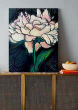 Load image into Gallery viewer, Blush Peony On Jet Giclee 12" x 16"