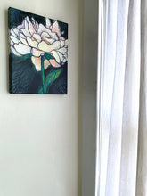 Load image into Gallery viewer, Blush Peony On Jet Giclee 12" x 16"