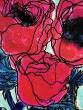 Load image into Gallery viewer, Red Anemones On Jade Giclee