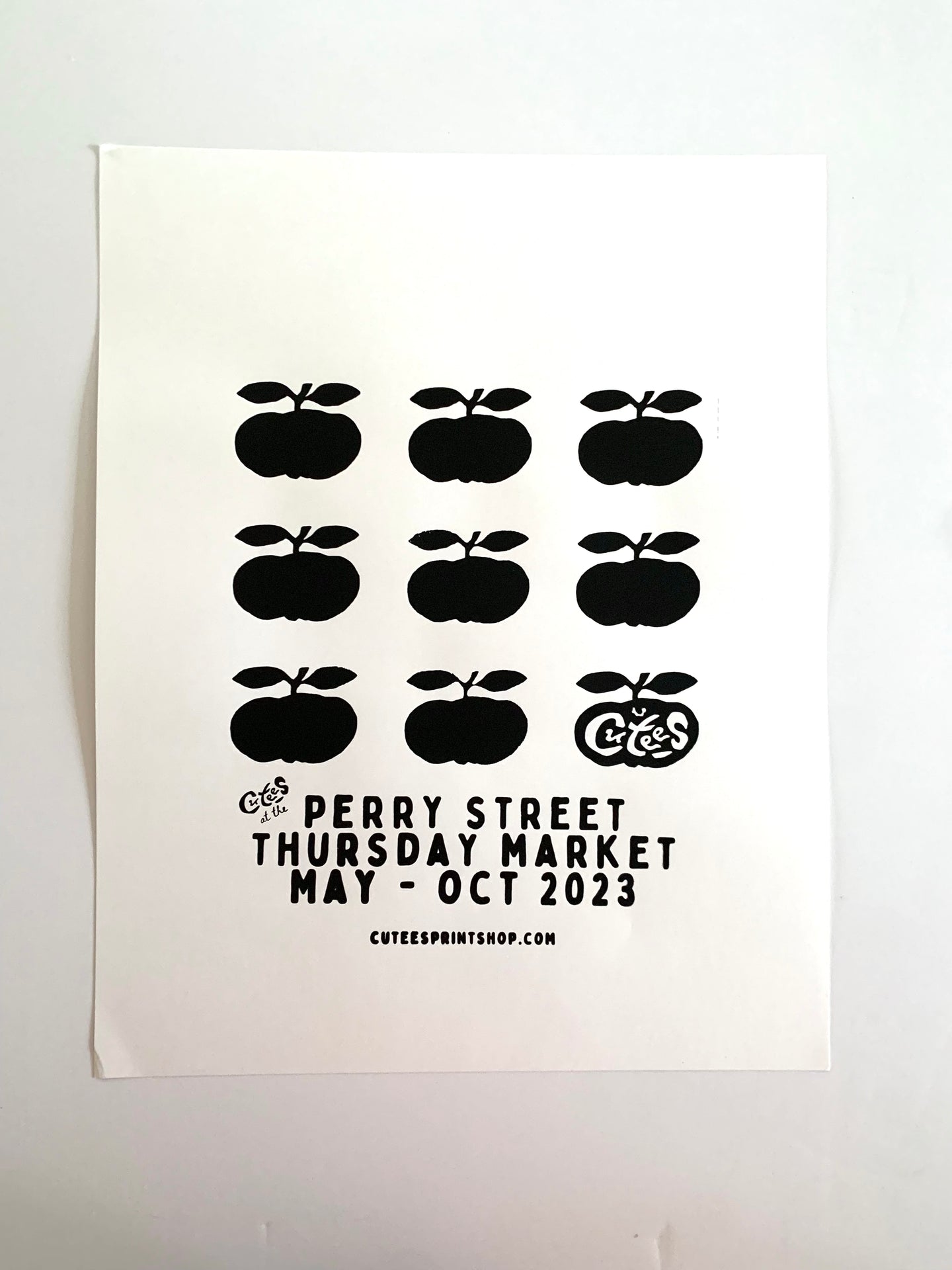Perry Street Thursday Market Screen-printed Poster