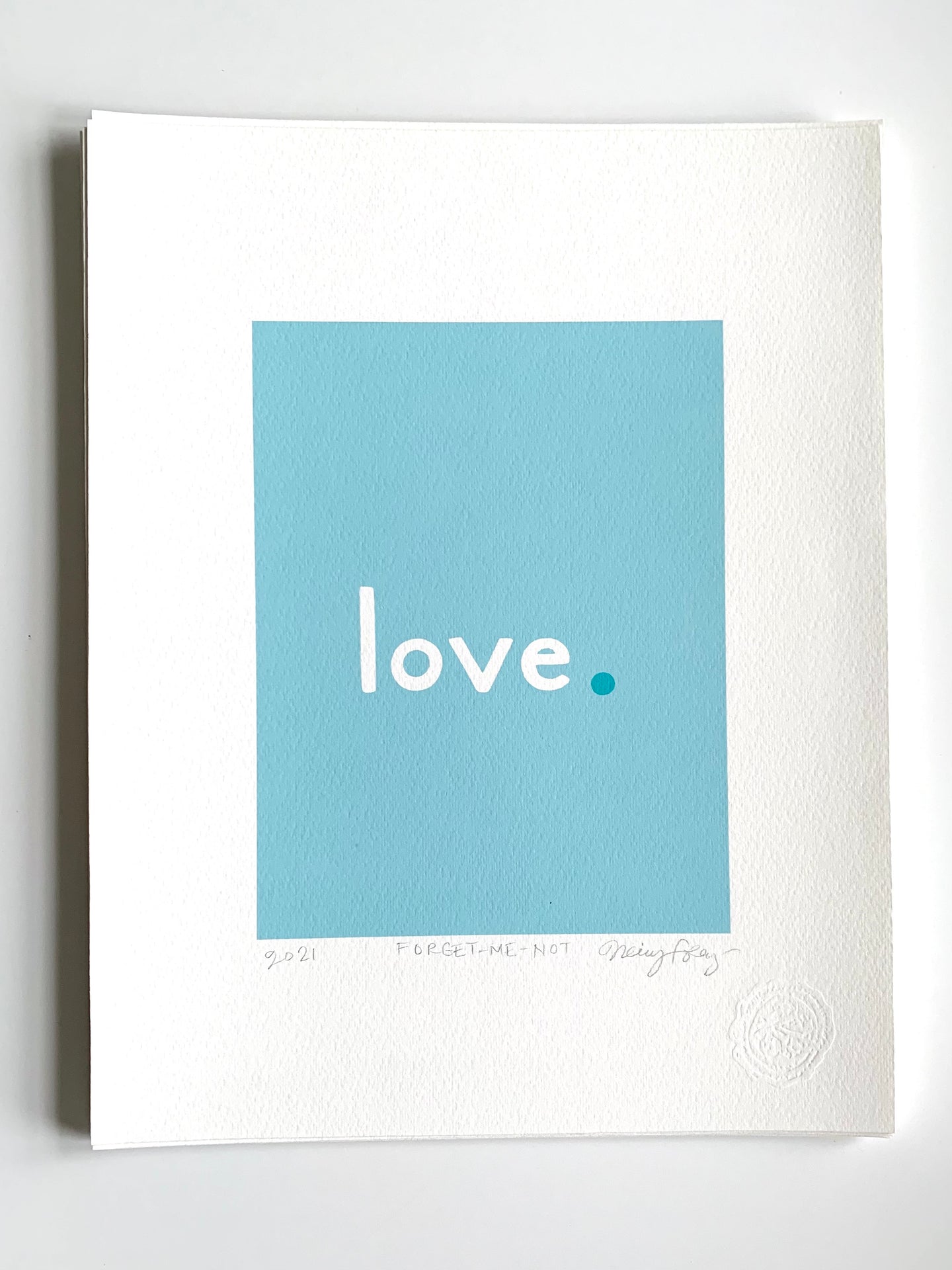 the love print 11 x 14 Giclee on paper 16 COLORS