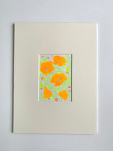 Load image into Gallery viewer, CALIFORNIA POPPIES Original Gouache On Paper With Mat 12 x 16

