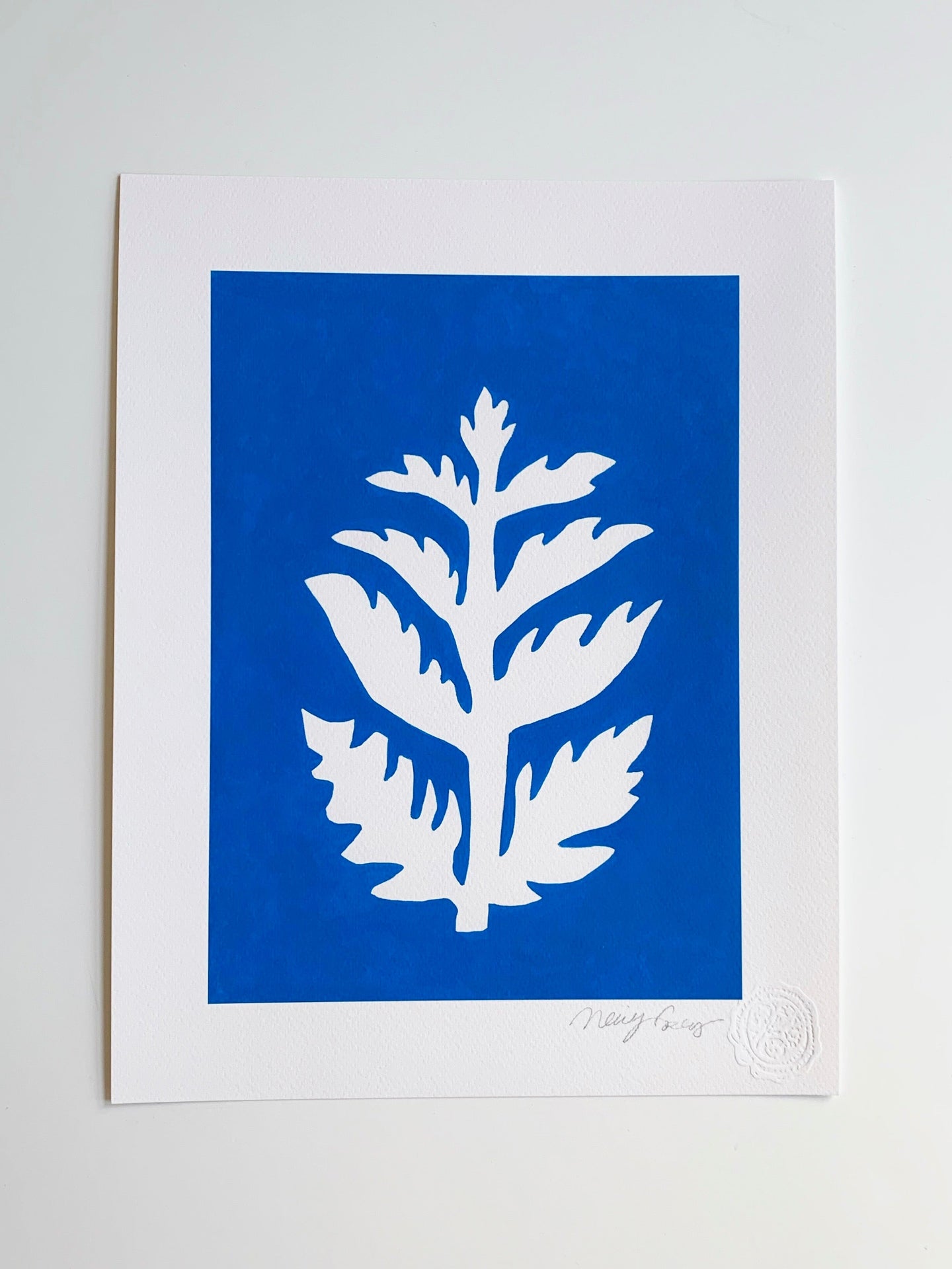 Sunprint No. 6 Giclee 17 x 21 - Bright Blue