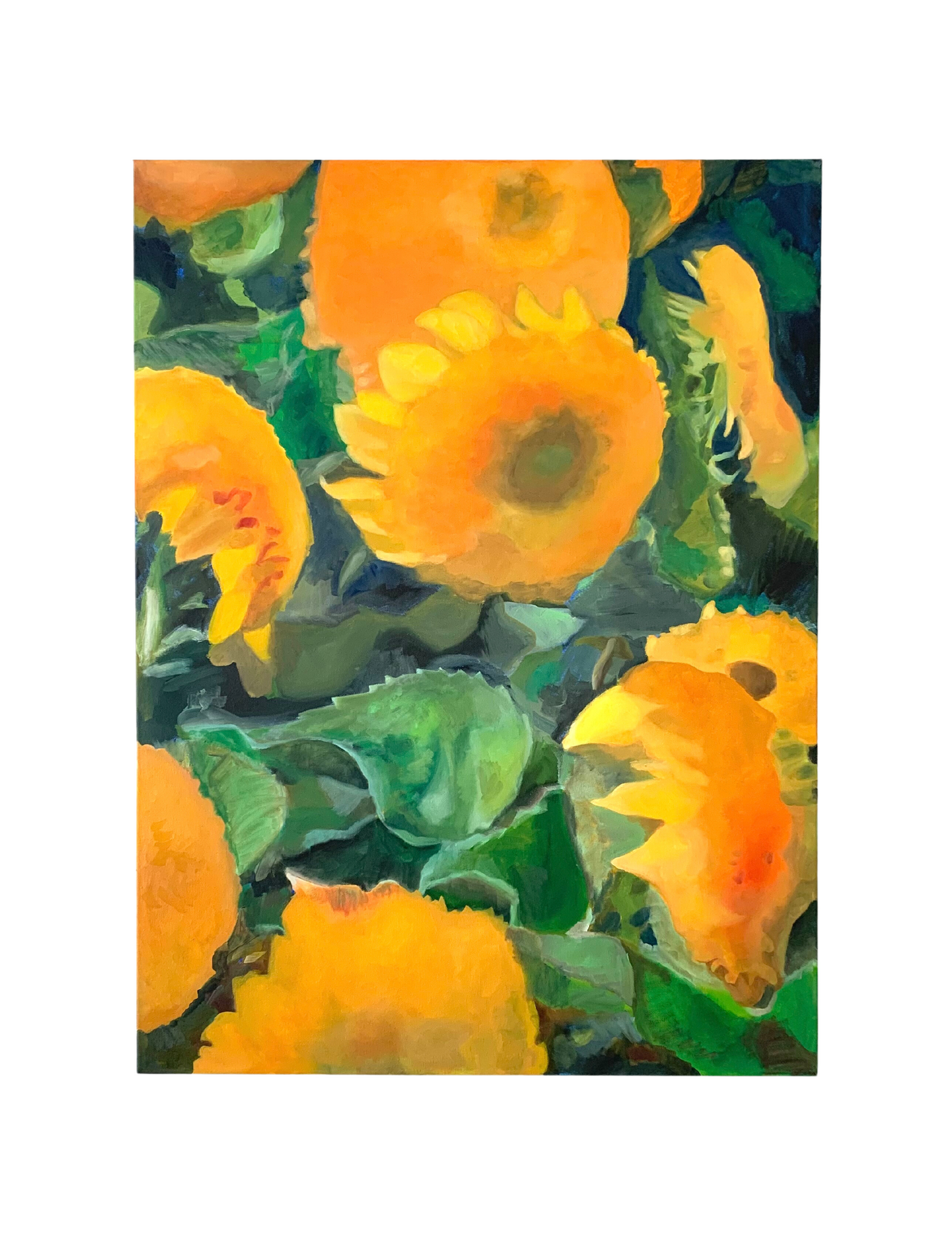 Sunflower Field 2 Original Oil Painting On Canvas