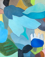 Load image into Gallery viewer, 'Tumbling Turquoise' Original Abstract Oil Painting by Neicy Frey 2026
