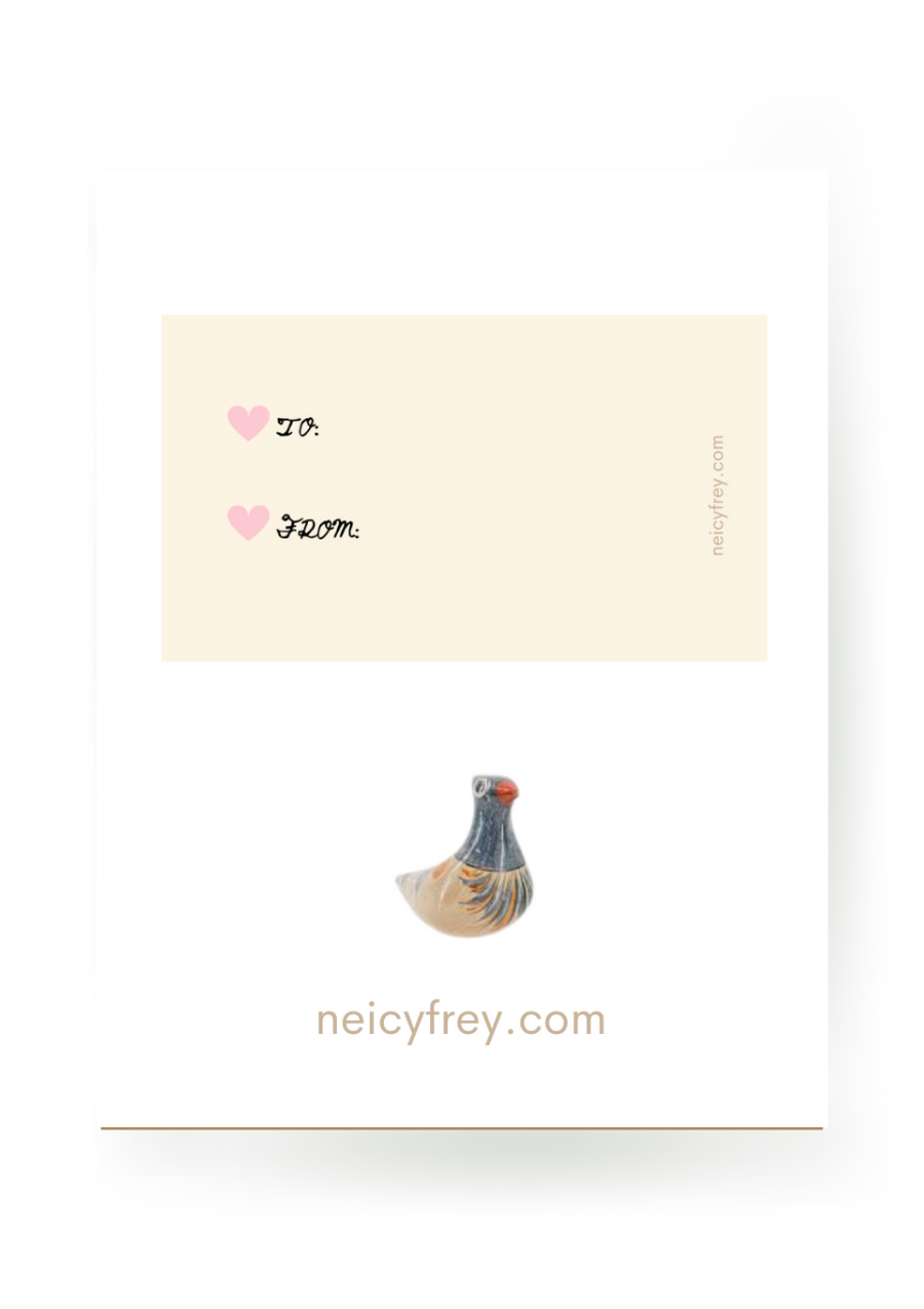 Hearts & Birds Mini Gift Tags w/ Envelopes (10)
