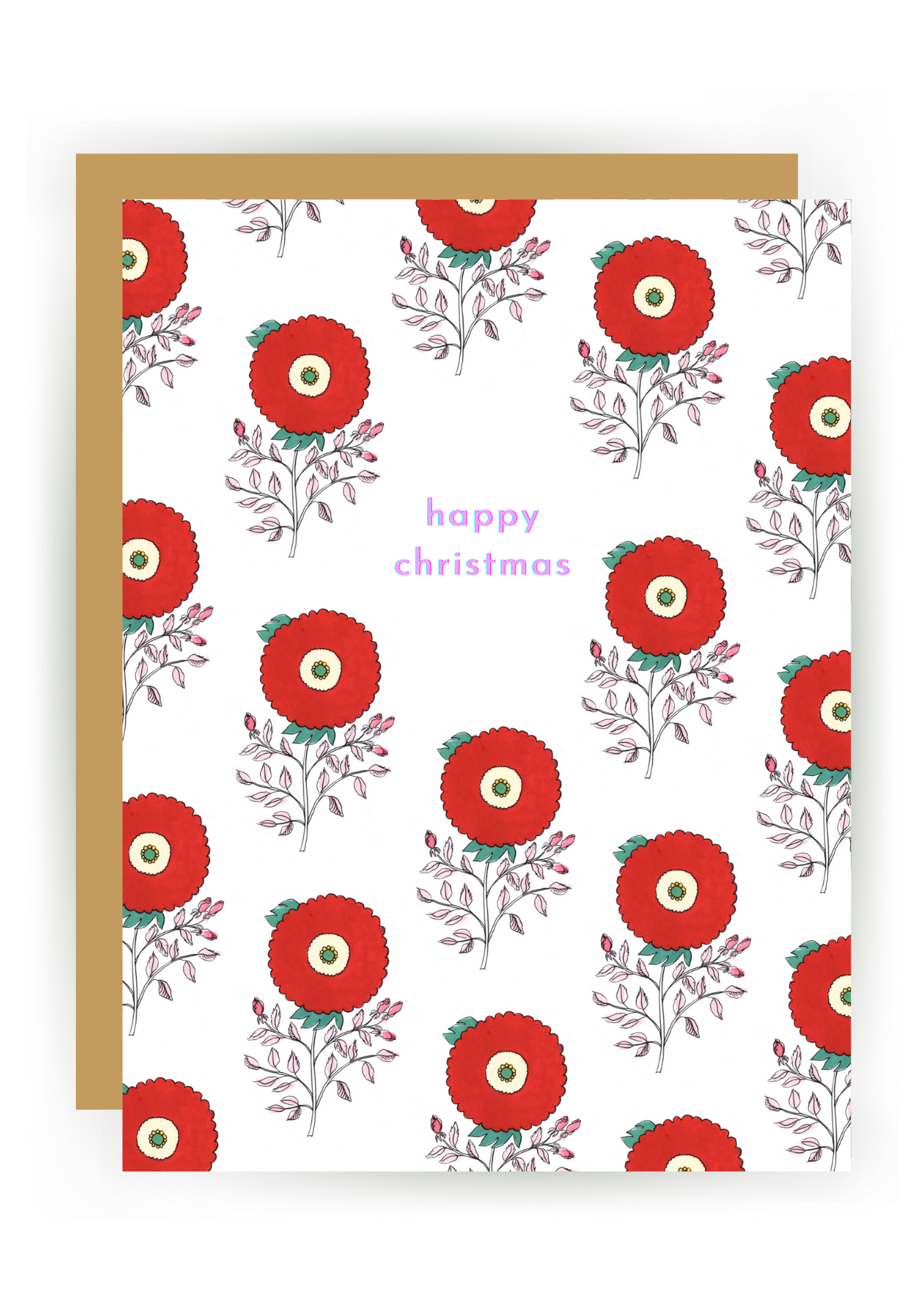 NF H 15 / Happy Christmas (roses) Greeting Card