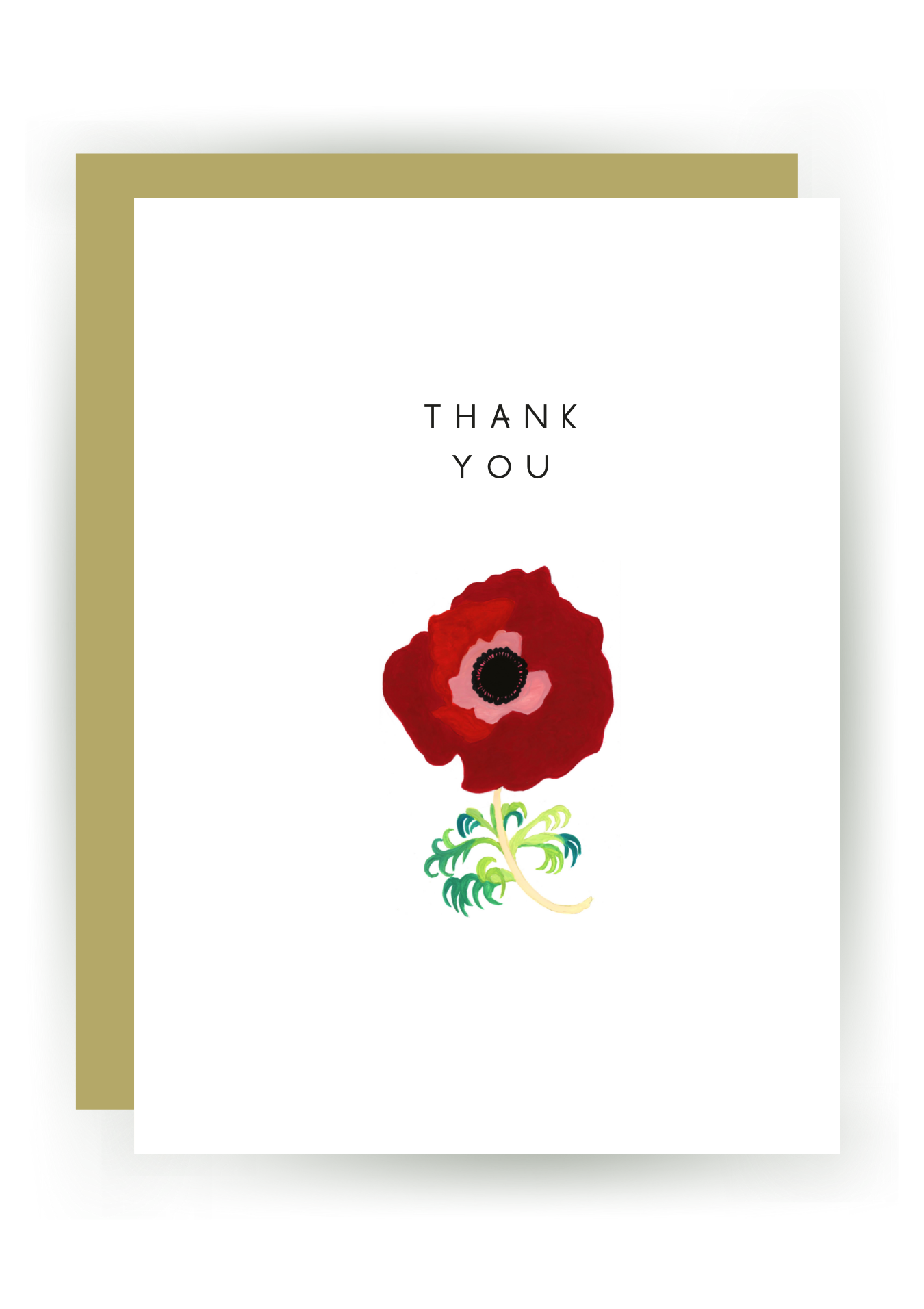 Anemone Thank You Greeting Card
