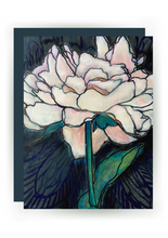 Load image into Gallery viewer, Blush Peony On Jet Greeting Card
