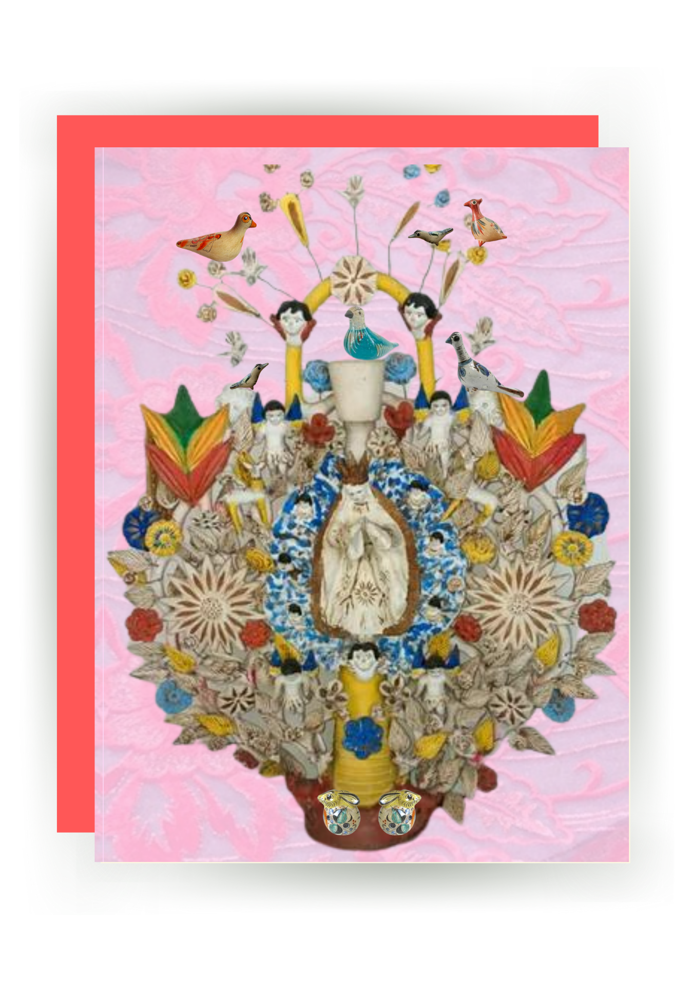 NF H 04 / Pink Guadalupe Greeting Card