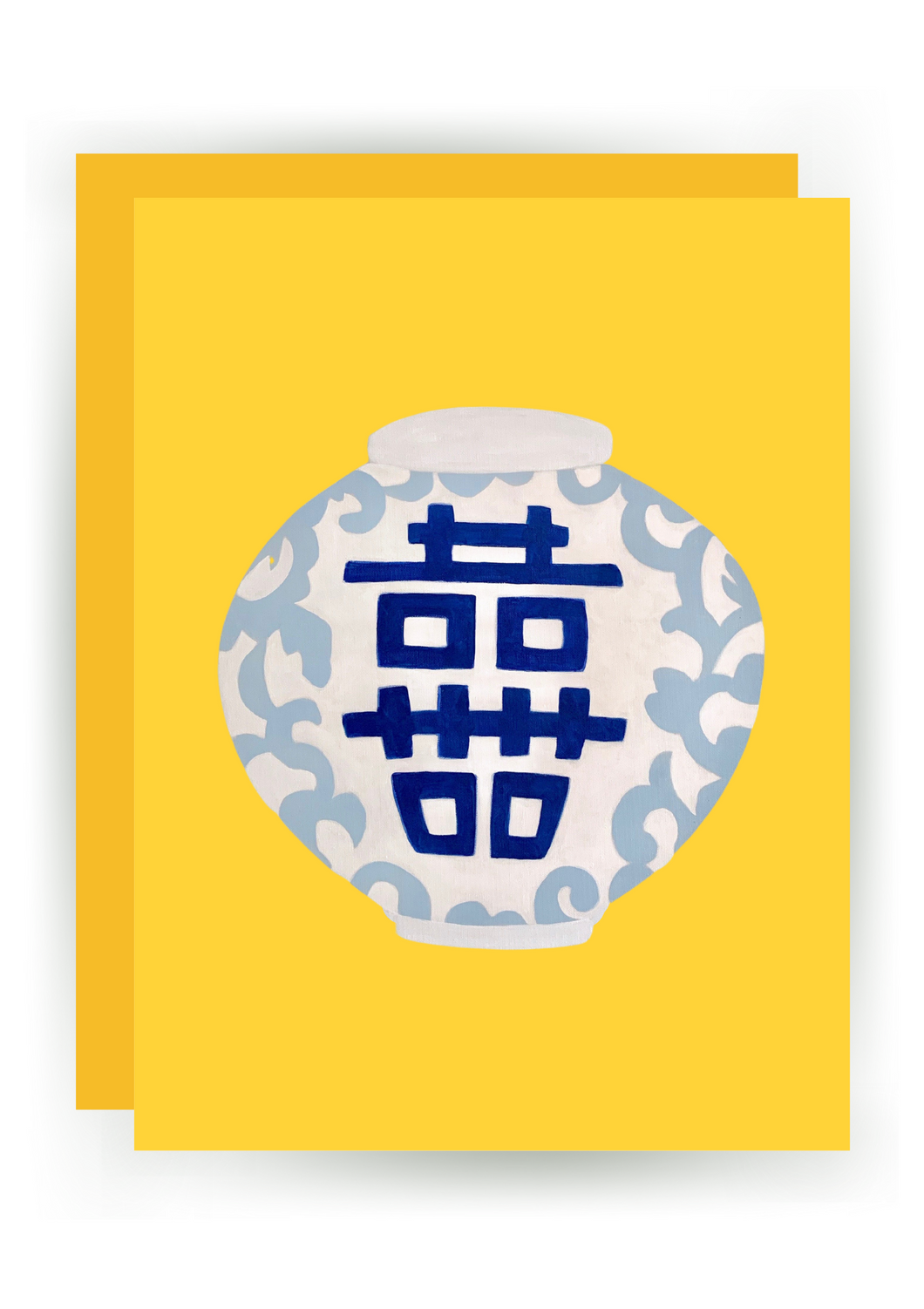 NF GC 057 / Double Happiness Ginger Jar Greeting Card