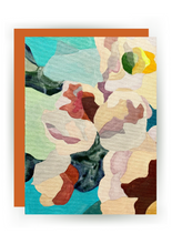 Load image into Gallery viewer, Turquoise Floral Abstraction Greeting Card
