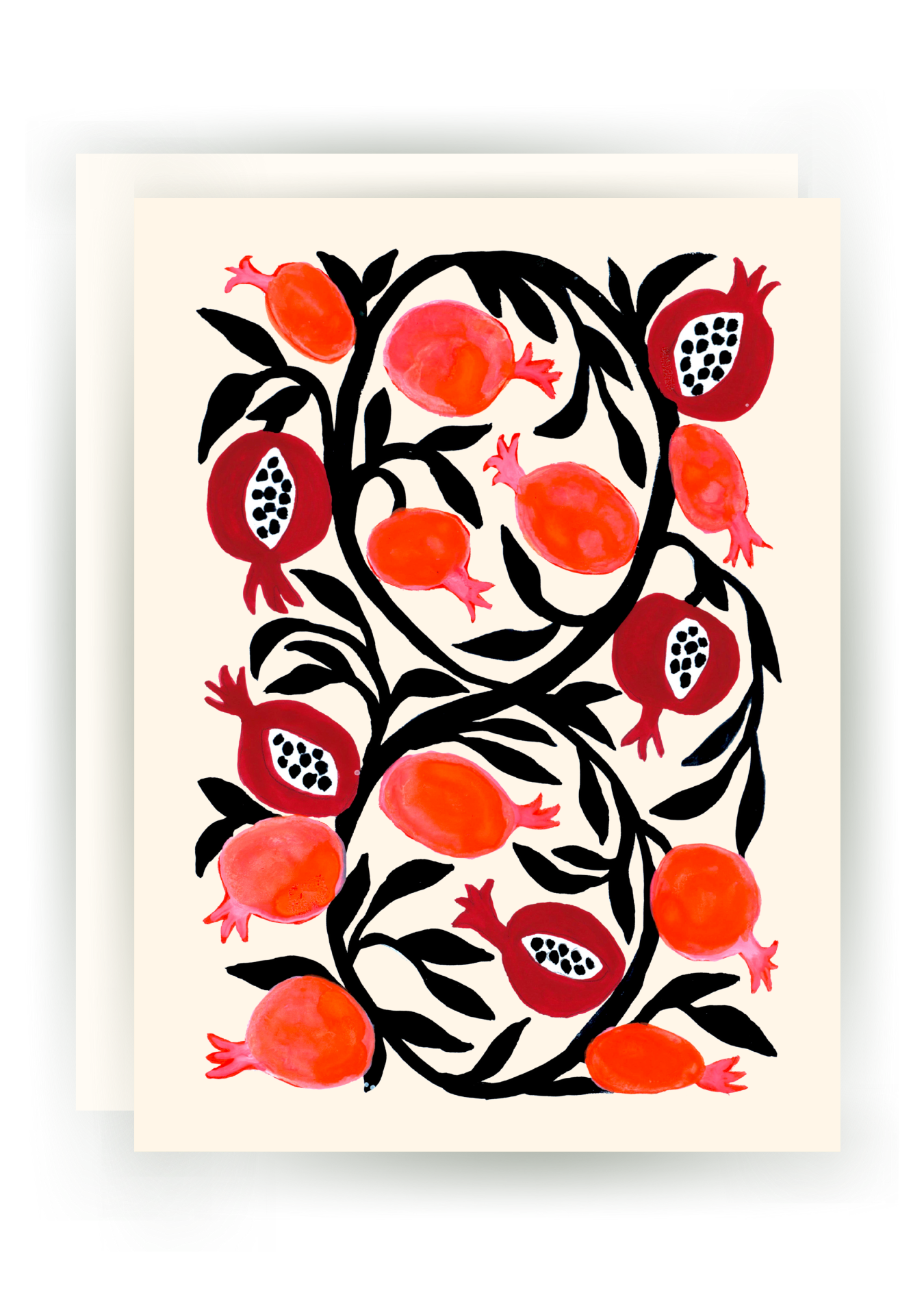 NF GC 046 / Pomegranates Greeting Card