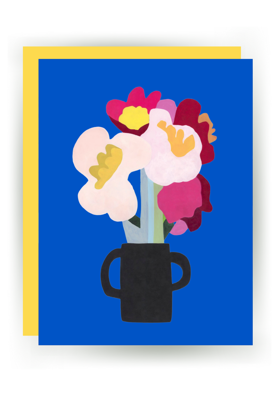 Blue Rainbow Bright Bouquet Greeting Card