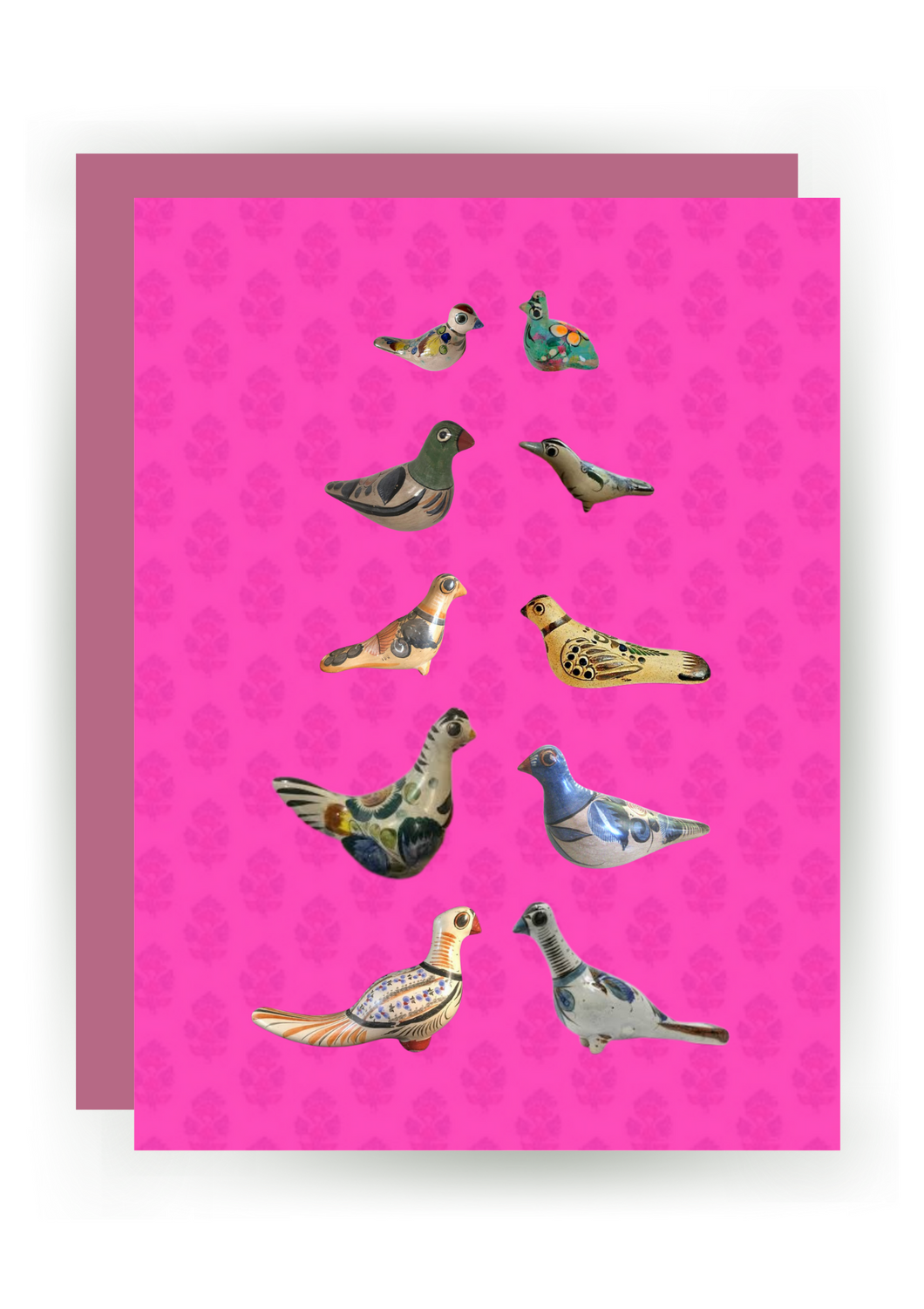 NF GC 078 / Folk Bird Tree Greeting Card